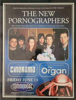 The New Pornographers Cinerama Organ 2003 Concert Poster Vancouver BC