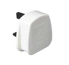 Securlec 3 Pin Nylon BS Plug White 13 Amp 250V Display Box UK