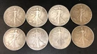 Lot of 8 - 90% Walking Liberty Silver Half Dollar Various Dates and Mints