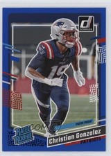 2023 Panini Donruss Rated Rookie Press Proof Blue Christian Gonzalez #369 5u3