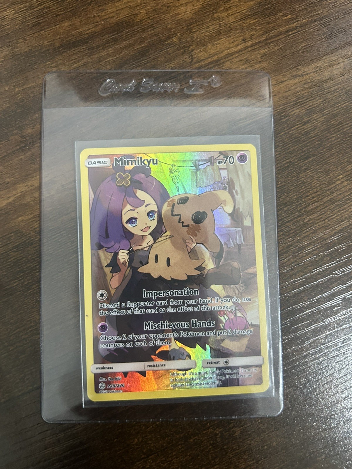 Pokemon TCG Mimikyu 245/236 Sun and Moon: Cosmic Eclipse Holo Secret Rare NM/M!!