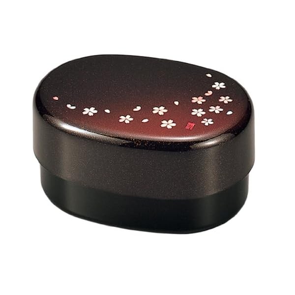 HAKOYA Lunch Bento Box 50093 Akane Madder Red Sakura Oval F/S w/Tracking# Ja