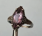 Fantastic Vintage Retired KABANA 925 Sterling Silver Purple Amethyst Size 7 Ring