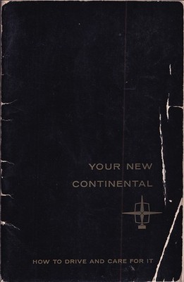 1958 Lincoln Continental Mark III only Owners Manual User Instruction Guide Book