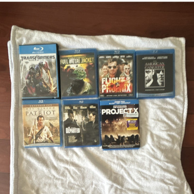 Mixed 7 titles - Blu Ray Disc - excellent condition - The Patriot, American Gang