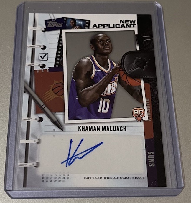 Khaman Maluach 2025 Topps Rookie New Applicant Auto