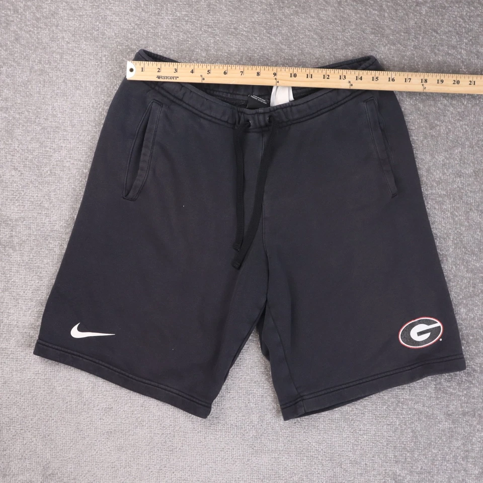 Nike Georgia Bulldogs College Primary Logo Club Fleece Shorts Black Size Large - Image 2 of 4