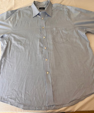 Chaps Ultimate Non Iron Shirt Mens 2XL 18.5 34/35 Blue Regular Fit Button Up