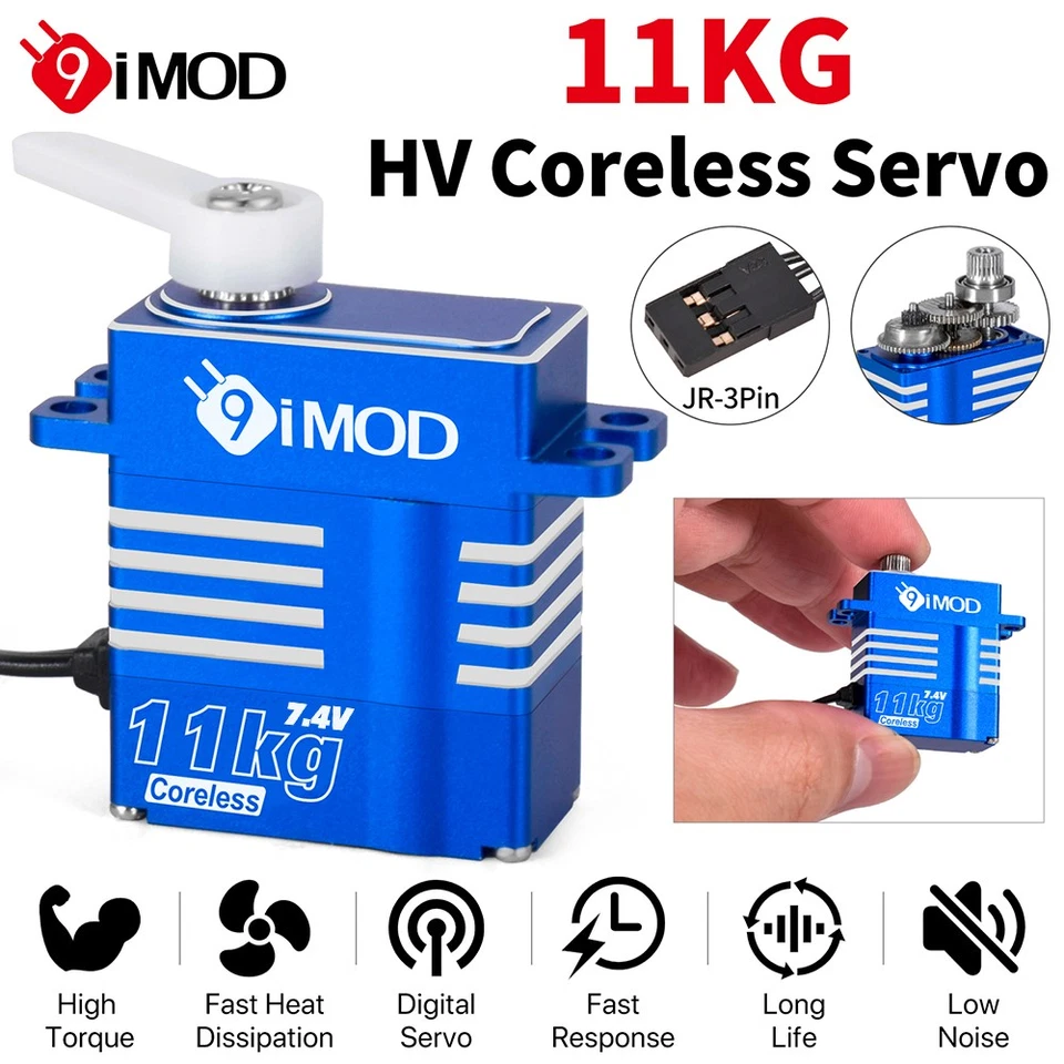 9IMOD 11KG 180°/270° Digital Servo Coreless Metal Gear für 1/8 1/10 1/12 RC Auto - Bild 2 von 4