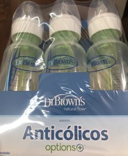 Dr. Brown's Natural Flow Anti-Colic Options Narrow Baby Bottles 8oz 6 Pack