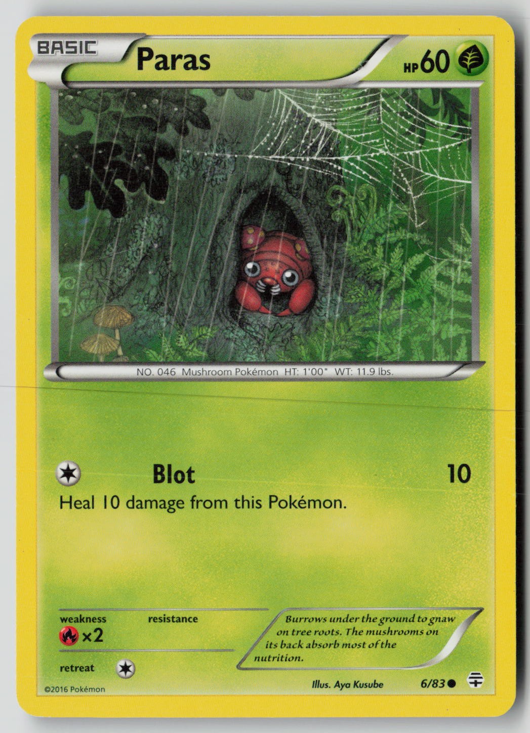 Paras 6/83 Common Generations Pokemon NM
