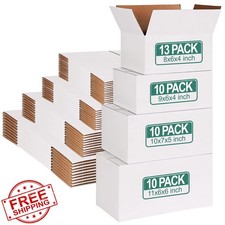 MAPVOLUT 43pc Small Shipping Boxes Assorted Sizes White Mailing Packaging Gift