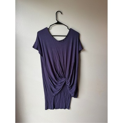 NWT Simply Southern Purple Twist Front Tunic Top Women's Small Short Sleeve