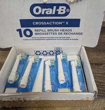 Oral-B CrossAction X-Filament Replacement Brush Heads, 10 Count White Open Box