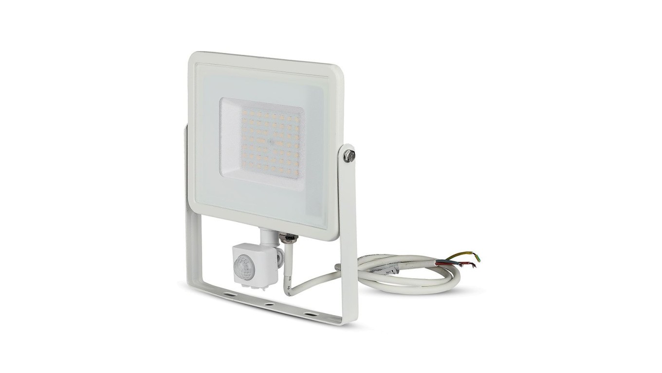 Projektor LED 50W 4000lm 3000K Dioda SAMSUNG z czujnikiem ruchu PIR Biay IP65 4 11390₽