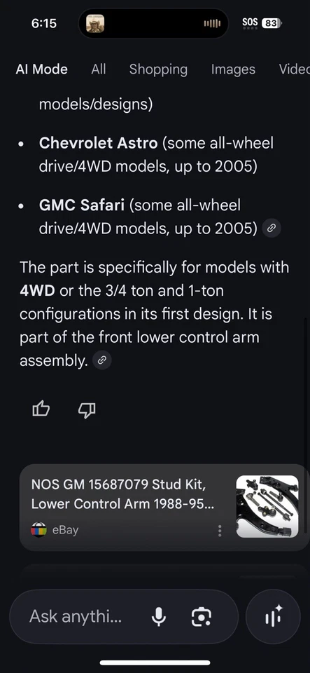 Nuevo kit de rótula inferior delantera OEM GM 15687079 1988-1995 Chevy GMC K1500 K2500 Foto 4 de 4