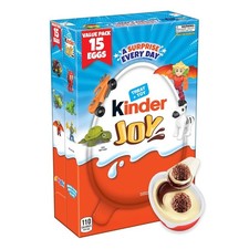Kinder Joy Eggs, Bulk 15 Count, Treat Plus Toy, Sweet Creams and Chocolatey Wafe