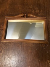 Vintage Dresser Style Wood Accent Mirror 7x 10” Gallery Wall Art