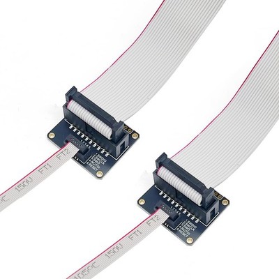 JTAG 2x10 2.54mm To SWD 2x5 1.27mm Adapter Board Breakout IDC Ribbon Cable