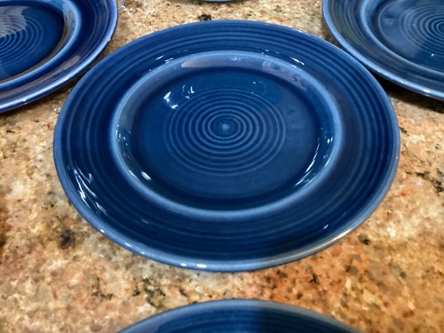Vintage Poppytrail by Metlox  Blue 6.5" Dessert Bread Plates Set of 7 - Picture 2 of 3