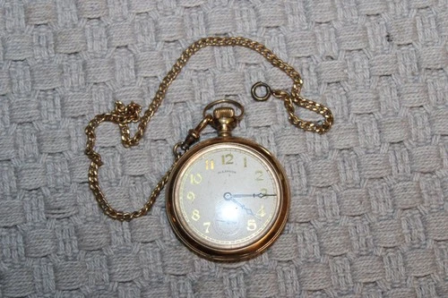 1926 Illinois 12s 17j 14k Gold Filled Pocket Watch w/Simmons Chain RUNS !!!!!