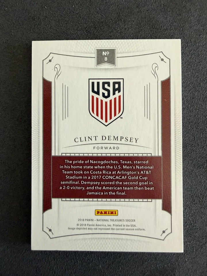 2018 Panini National Treasures - Clint Dempsey #8 Bronze /25 - Image 2 of 2