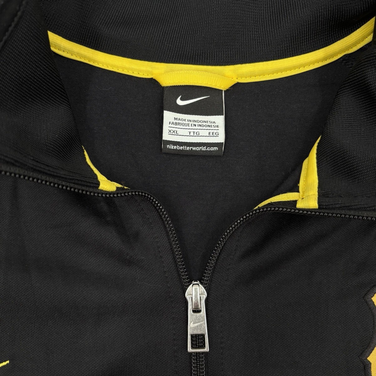 Nike FC Barcelona Track Jacket XXL Black Yellow Full Zip Soccer
