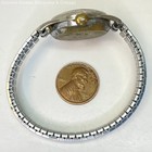 Vintage Topol Swiss Made Silver Tone Black & Gold Dial Ladies Watch 25.8g — photo 4