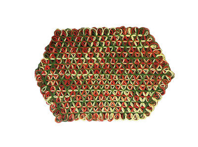 4 Handmade Vintage Crochet Placemats Table Settings Daisy Flower Weave Unique