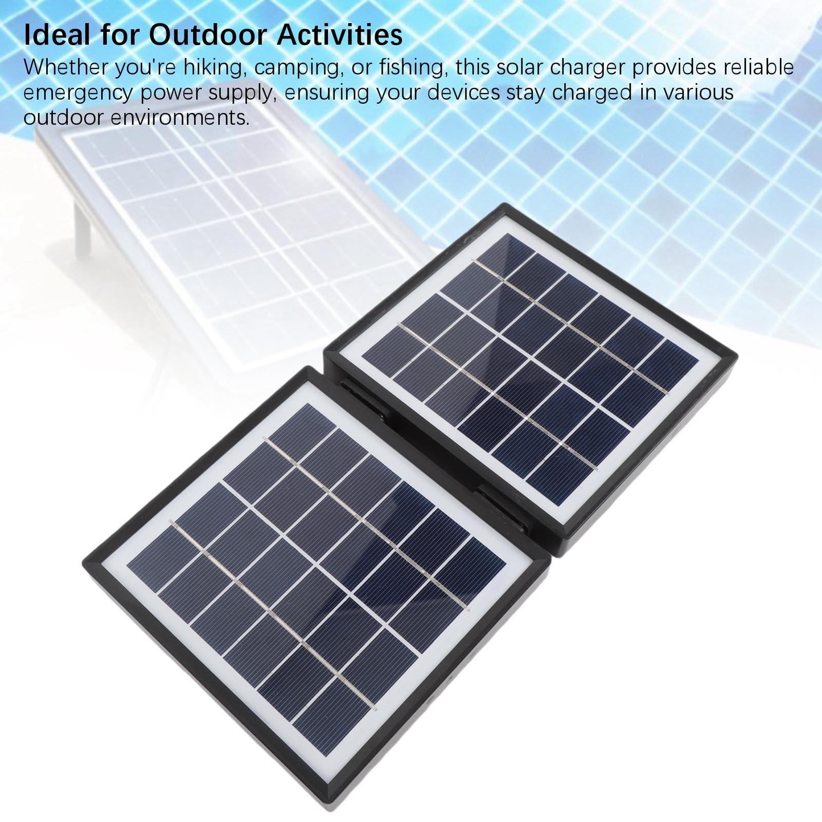 Foldable Solar Charger Practical IP65 Waterproofing 10W Portable Solar Charger.