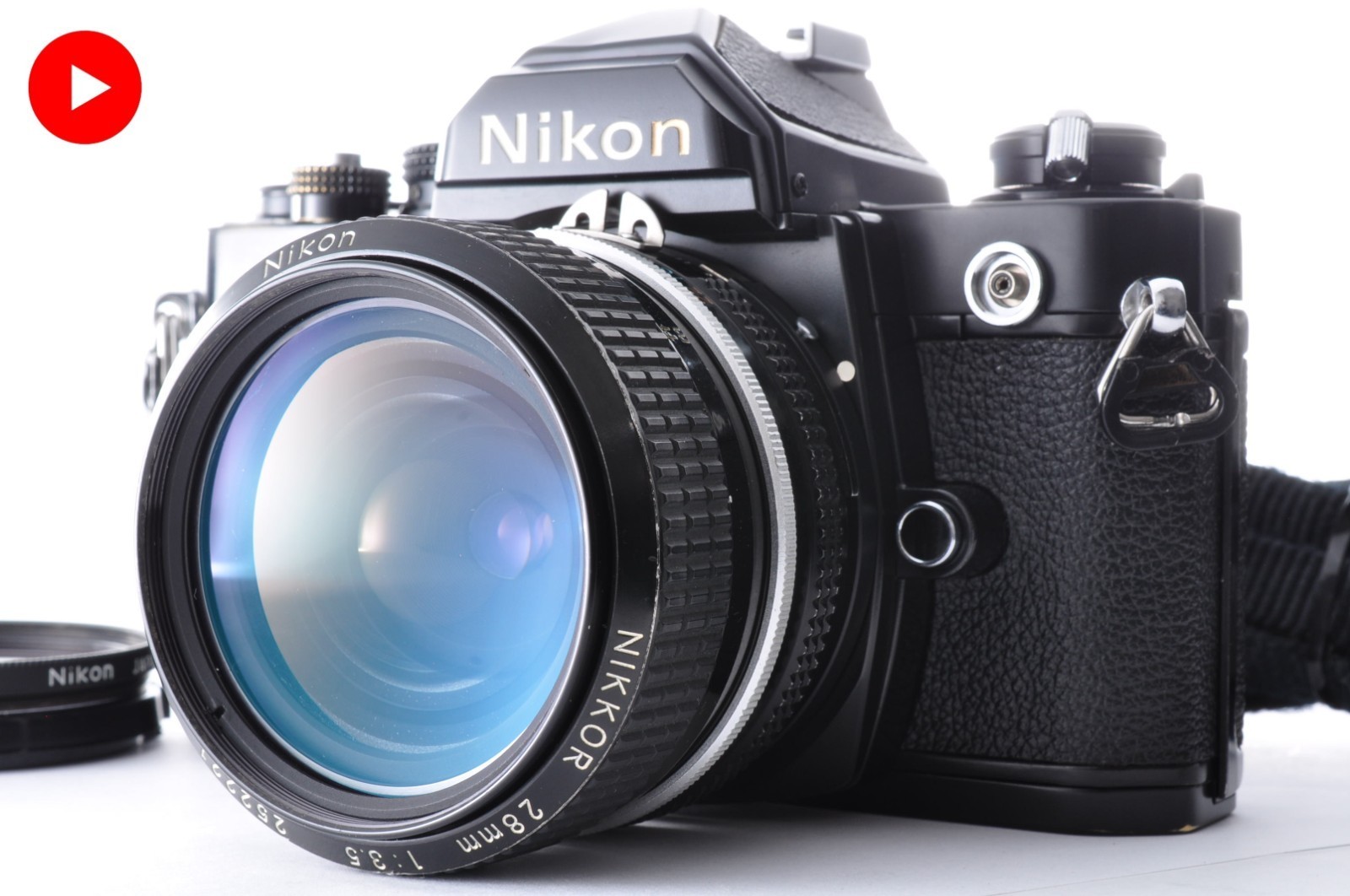 [Exc+5] Nikon FM Black 35mm SLR Film Camera + Ai NIKKOR 28mm f/3.5 #6433