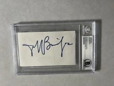 Jeff Bridges signed encapsulated 3x5 index card Beckett BAS COA slabbed Lebowski