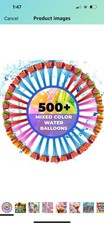 500 PCS Tsarasi   Self-Sealing Water Balloons   Quick Fill, Eco-Friendly Latex
