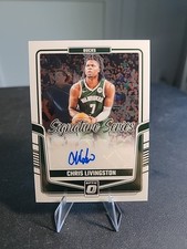 2024-25 Donruss Optic Signature Series Chris Livingston #SS-LIV Milwaukee Bucks