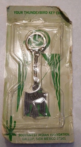 VINTAGE Native American INDIAN SOUTHWEST THUNDERBIRD KEY CHAIN KEYCHAIN - Picture 2 of 2