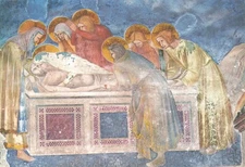 Postcard Burial of Jesus Pietro Lorenzetti Painting Italy Assisi