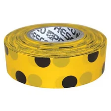 Flagging Tape, No Legend, Black/Yellow, 1 3/16 In Wide X 300 Ft Length, Vinyl,