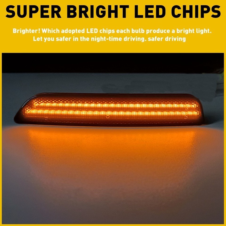 Front Amber LED Side Smoke Marker Light Left Right Fit 2010-2014 Ford ...