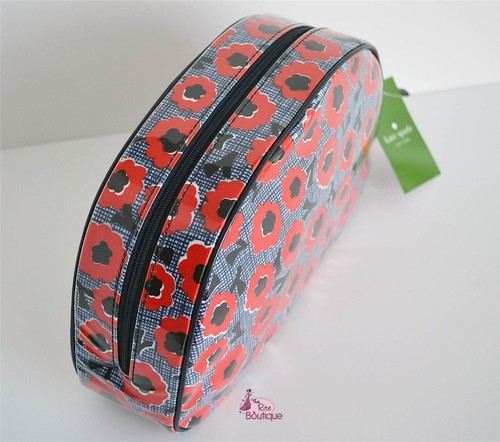 Kate Spade Makeup Bag Red White Blue Cosmetic Overnight Travel Carryall Case New - Picture 2 of 5