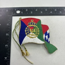 Fancy Red Green Blue White FLAG Patch w/ Gold Seal 00PM