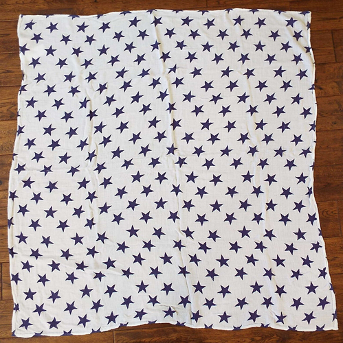 Lot 2 Aden + Anais Baby Blankets Swaddle Muslin Red White and Blue Stars - Picture 2 of 7