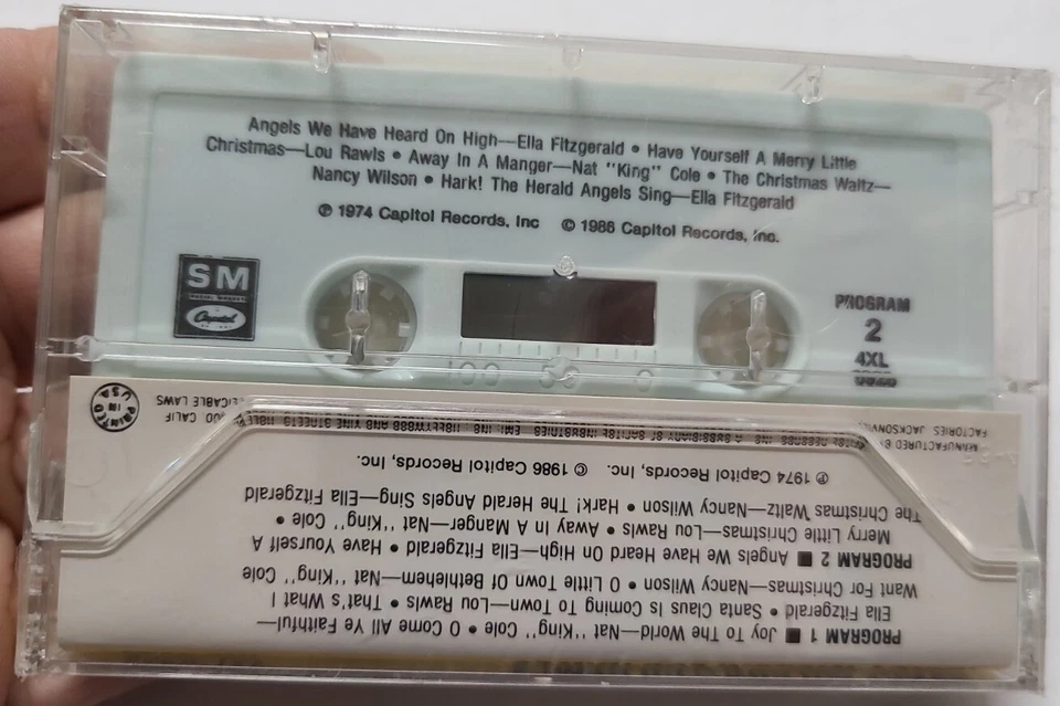 CHRISTMAS WITH NAT KING COLE ELLA FITZGERALD NANCY WILSON NEW CASSETTE TAPE 1974 - Image 3 of 4