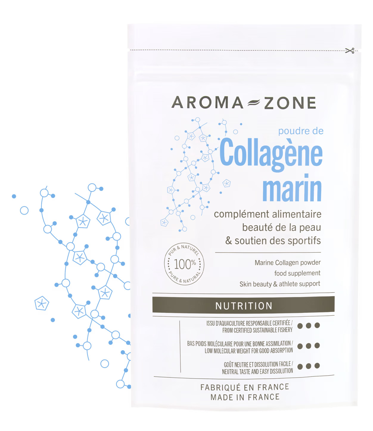 Collagène marin premium en poudre haute assimilation pour le soin anti-âge global