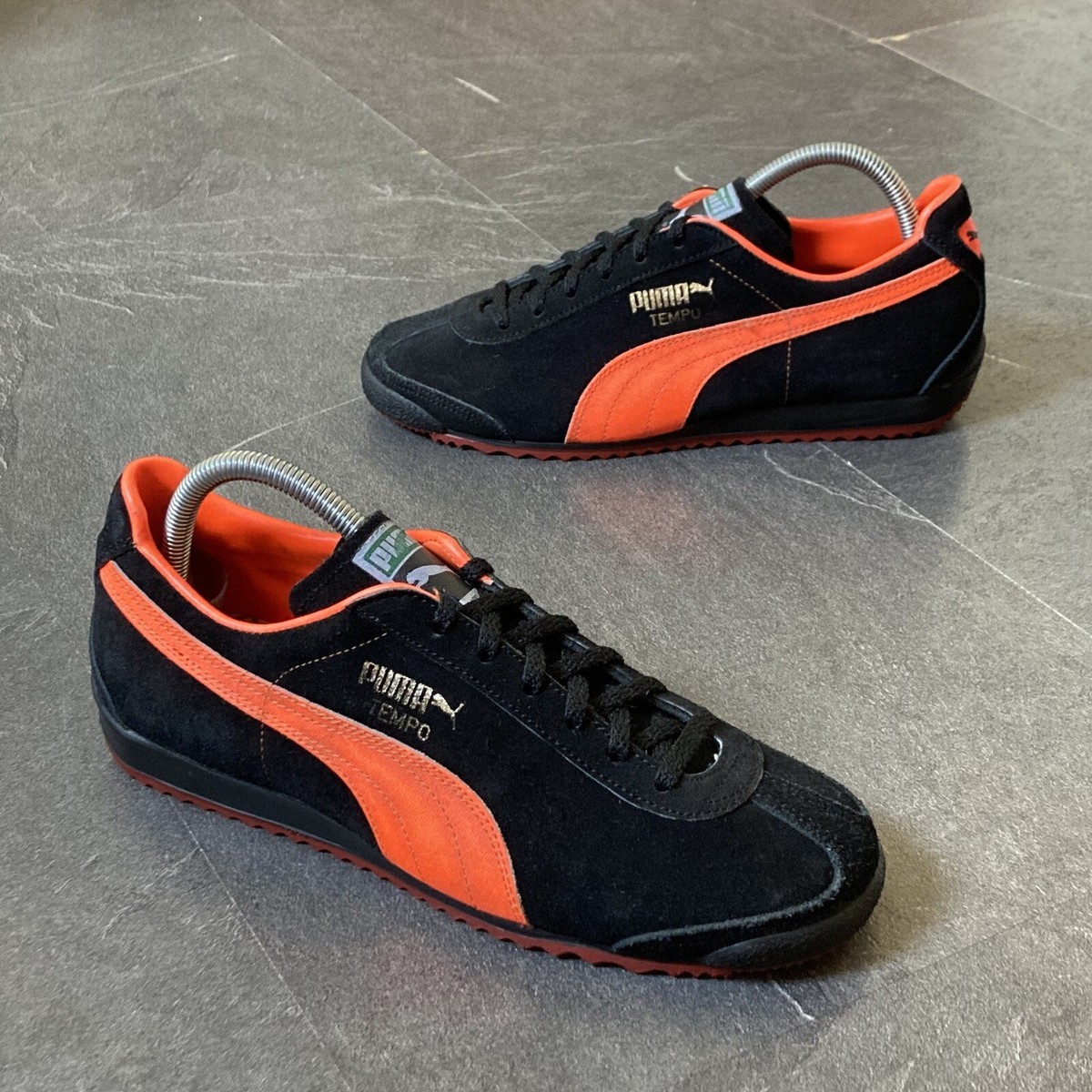 Vintage 1970s PUMA Tempo UK6 Made In West Germany Rare OG Black Orange  Suede 70s | eBay