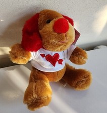Dan Dee Collectors Choice Valentine Dog Pup Plush Stuffed Doll T-Shirt Friend 7"