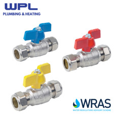 Butterfly Compression Ball Valve 15mm 22mm Lever Valve for Water & Gas 