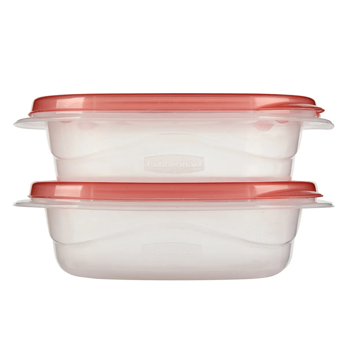 Rubbermaid TakeAlongs Square Food Storage Containers, 2.9 Cup, Tint Chili,  2