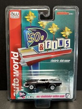 Auto World 50's  Fins 1957 Studebaker Golden Hawk Black HO Electric Slot Car