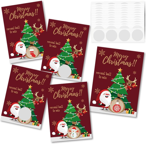 45 Pack Scratch off Games, Funny Christmas Party Decor Game Cards, DIY Scratch o