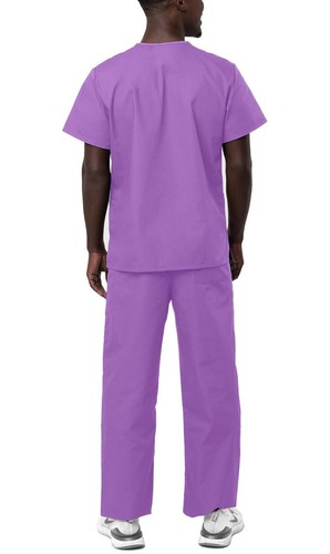 ADAR 701 - Unisex 2-Pocket Scrub Set Hospital Medical NHS XXS - 5XL 10 Colours - Picture 4 of 37